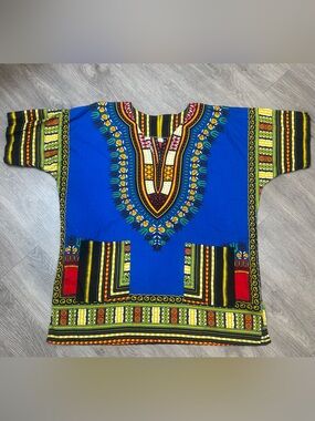 African Dashiki 
Traditional Tribal pullover XL Shirt
100% Cotton